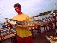 Angler Chris with 22lb Barracuda
