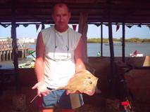 One of the many species of Stingray's caught in The Gambia